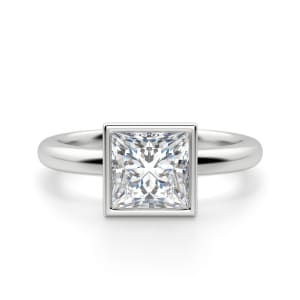 Marseille Princess Cut Engagement Ring, Default, 14K White Gold, 