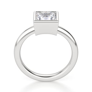 Marseille Princess Cut Engagement Ring, Hover, 14K White Gold, 