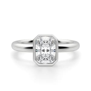 Marseille Radiant Cut Engagement Ring, Default, 14K White Gold, 