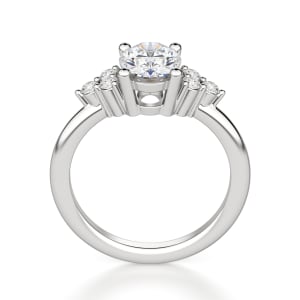 Muse Oval Cut Engagement Ring, Hover, 14K White Gold, 