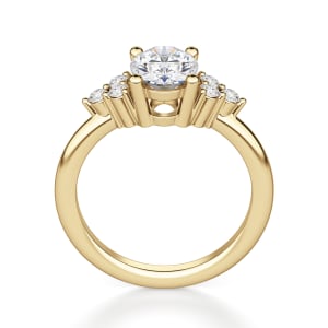 Muse Oval Cut Engagement Ring, Hover, 14K Yellow Gold, 