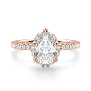 Novara Pear Cut Engagement Ring, Default, 14K Rose Gold, 