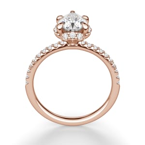 Novara Pear Cut Engagement Ring, Hover, 14K Rose Gold, 