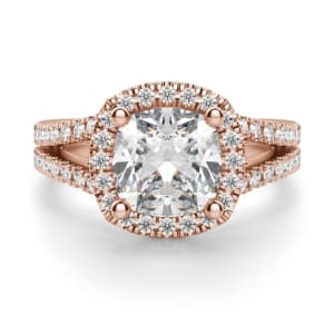 Palm Springs Cushion Cut Engagement Ring, Default, 14K Rose Gold, 