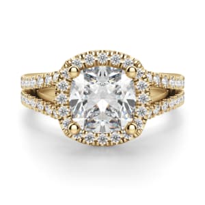 Palm Springs Cushion Cut Engagement Ring, Default, 14K Yellow Gold, 