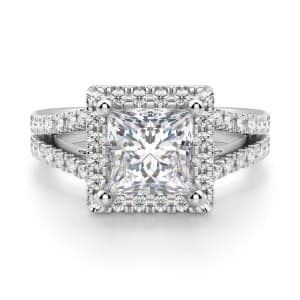 Palm Springs Princess Cut Engagement Ring, Default, 14K White Gold, Platinum, 