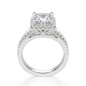 Palm Springs Princess Cut Engagement Ring, Hover, 14K White Gold, Platinum, 