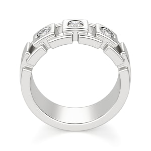 Reese Wedding Band, Hover, 14K White Gold, 