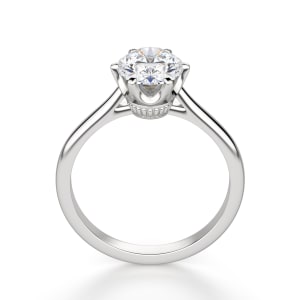 Reign Oval Cut Engagement Ring, Hover, 14K White Gold, 
