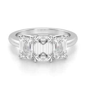 Rhapsody Emerald Cut Engagement Ring, Default, 14K White Gold, 