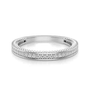 Sage Petite Accented Wedding Band, Default, 14K White Gold,