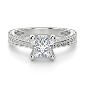 Sage Classic Princess Cut Engagement Ring, Default, 14K White Gold,