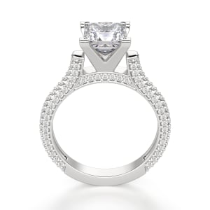 Seine Princess Cut Engagement Ring, Hover, 14K White Gold, 