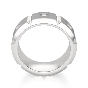 Sinclair Wedding Band, Hover, 14K White Gold, 