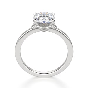 Sonata Oval Cut Engagement Ring, Hover, 14K White Gold, 