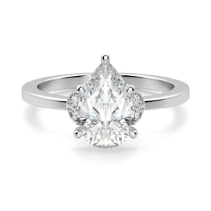 Sonata Pear Cut Engagement Ring, Default, 14K White Gold, 