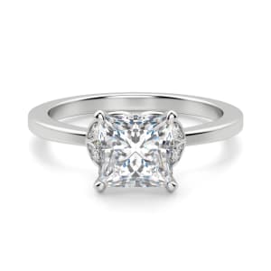 Sonata Princess Cut Engagement Ring, Default, 14K White Gold, 