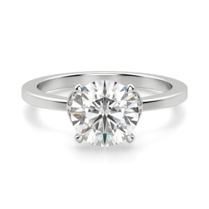 Sonata Round Cut Engagement Ring, Default, 14K White Gold, 