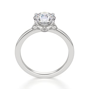 Sonata Round Cut Engagement Ring, Hover, 14K White Gold, 
