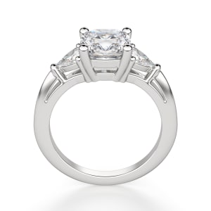 Timeless Cushion cut Engagement Ring, Hover, 14K White Gold, 
