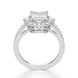 Tuscany Asscher Cut Engagement Ring, Hover, 14K White Gold, 