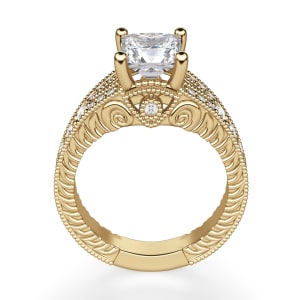 Valencia Princess Cut Engagement Ring, 14K Yellow Gold, Hover, 