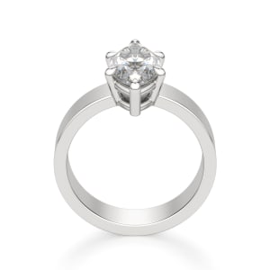 Basket Set Bold Marquise Cut Engagement Ring, Hover, 14K White Gold,