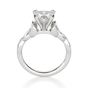 Celtic Knot Heart Cut Engagement Ring, Hover, 14K White Gold,\r
