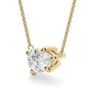 East-West Pear Cut Necklace, Hover, 14K Yellow Gold, 