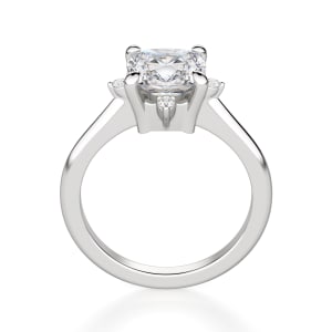 Compass Classic Cushion Cut Engagement Ring, Hover, 14K White Gold,