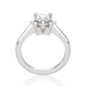 Compass Classic Radiant Cut Engagement Ring, Hover, 14K White Gold,