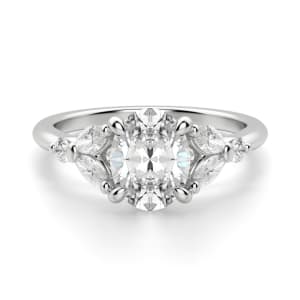 Haven Oval Cut Engagement Ring, Default, 14K White Gold,