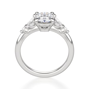 Haven Oval Cut Engagement Ring, Hover, 14K White Gold,