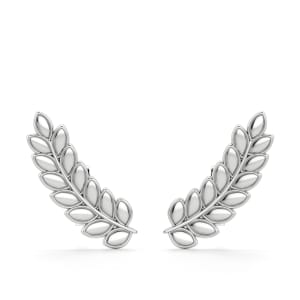 Leaf Earring Climbers, Sterling Silver, Default, 