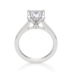 Peek-A-Boo Solitaire Princess Cut Engagement Ring, Hover, 14K White Gold, Platinum