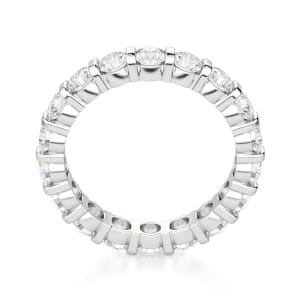 Round Cut Bar Set Eternity Band (2 tcw), Hover, 14K White Gold,\r
