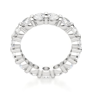 Round Cut Bar Set Eternity Band (3 1/10 tcw), Hover, 14K White Gold,\r
