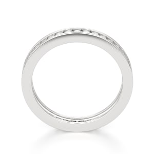 Round Cut Channel Set Eternity Band (1/2 tcw), Hover, 14K White Gold,\r
