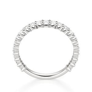 Round Cut Semi-Eternity Band (2/3 tcw), Hover, 14K White Gold,\r
