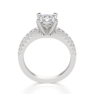 Angelix Cushion Cut Engagement Ring, 14K White Gold, Hover, Platinum