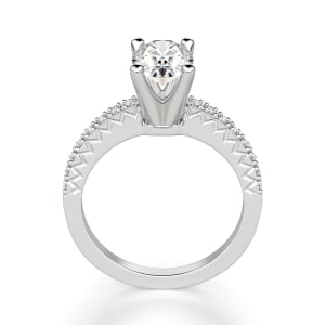 Angelix Oval Cut Engagement Ring, 14K White Gold, Hover, 