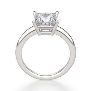 Basket Set Classic Princess cut Engagement Ring, Hover, 14K White Gold, Platinum,