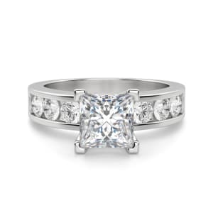Diamond Diva Princess Cut Engagement Ring, Default, 14K White Gold,  Platinum,