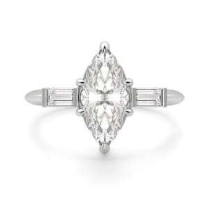 Endless Days Marquise Cut Engagement Ring, Default, 14K White Gold, 