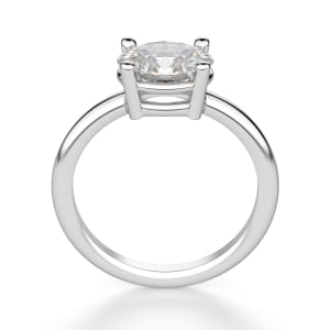 East-West Classic Basket Oval cut Engagement Ring, Hover, 14K White Gold