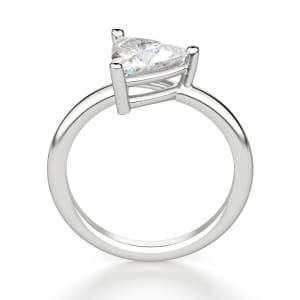 East-West Classic Basket Trillion cut Engagement Ring, Hover, 14K White Gold, 