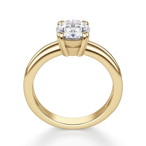 Geneva Oval Cut Engagement Ring, Hover, 14K Yellow Gold, 