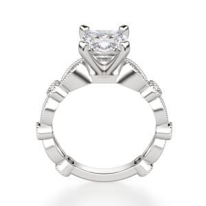 Infinite Love Cushion Cut Engagement Ring, Hover, 14K White Gold, Platinum