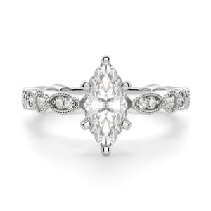 Infinite Love Marquise Cut Engagement Ring, Default, 14K White Gold, Platinum