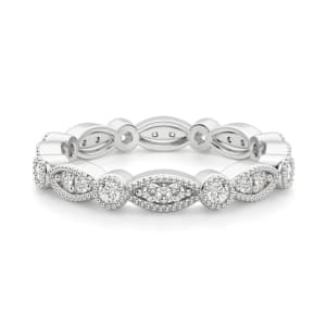 Dot and Marquise Eternity Band (1/3 tcw), Default, 14K White Gold, 
